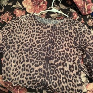 Cheetah print crop top